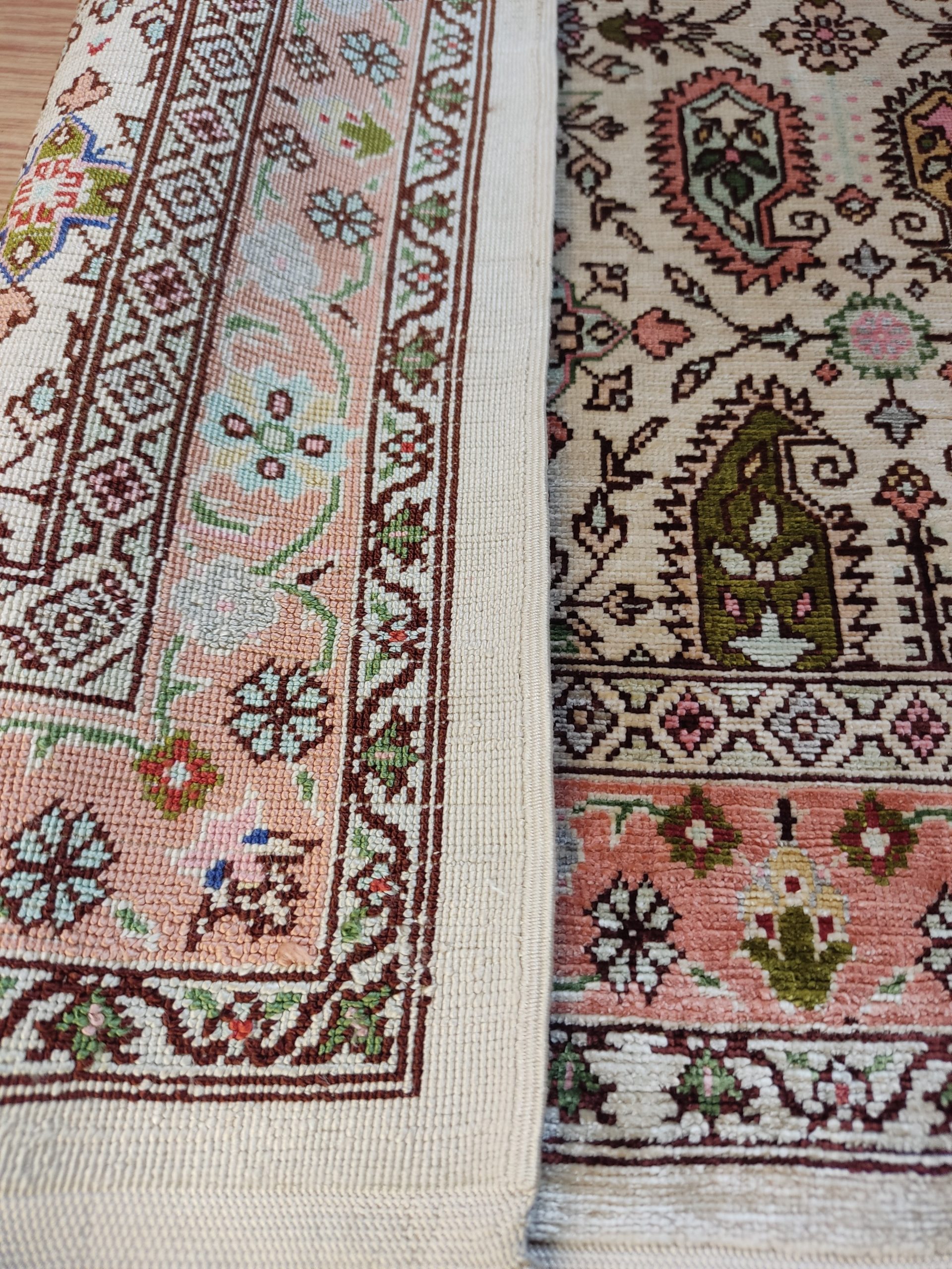 HEREKE Turc fait main pure soie design Boteh – Image 23